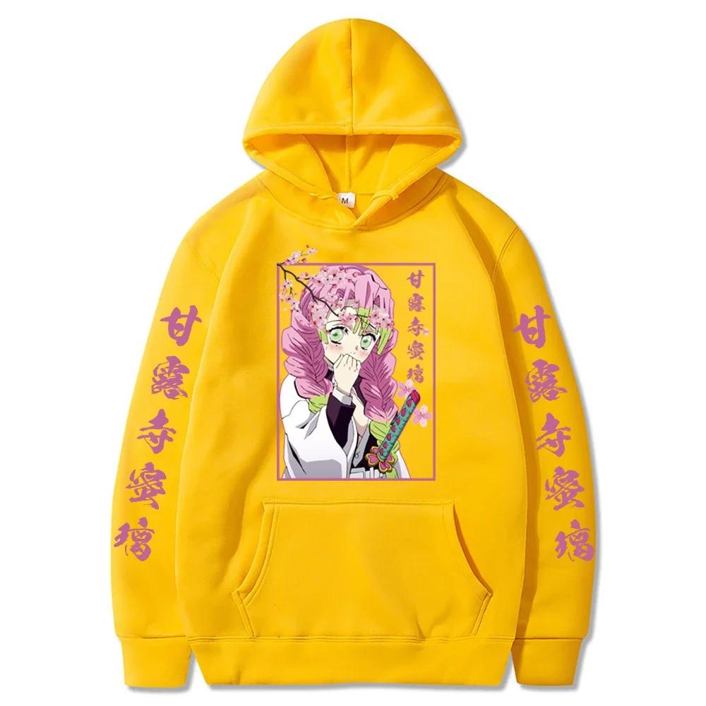 2024 Demon Slayer Kanroji Mitsuri Japan Anime Bedruckte Damen Hoodies Übergröße Sweatshirts Harajuku Damen Langarm Pullover