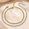 Stainless Steel S-Curb Link Bracelet 18K Gold Plated Adjustable Minimal Hand Chain Wrist Non Tarnish Jewelry for Women