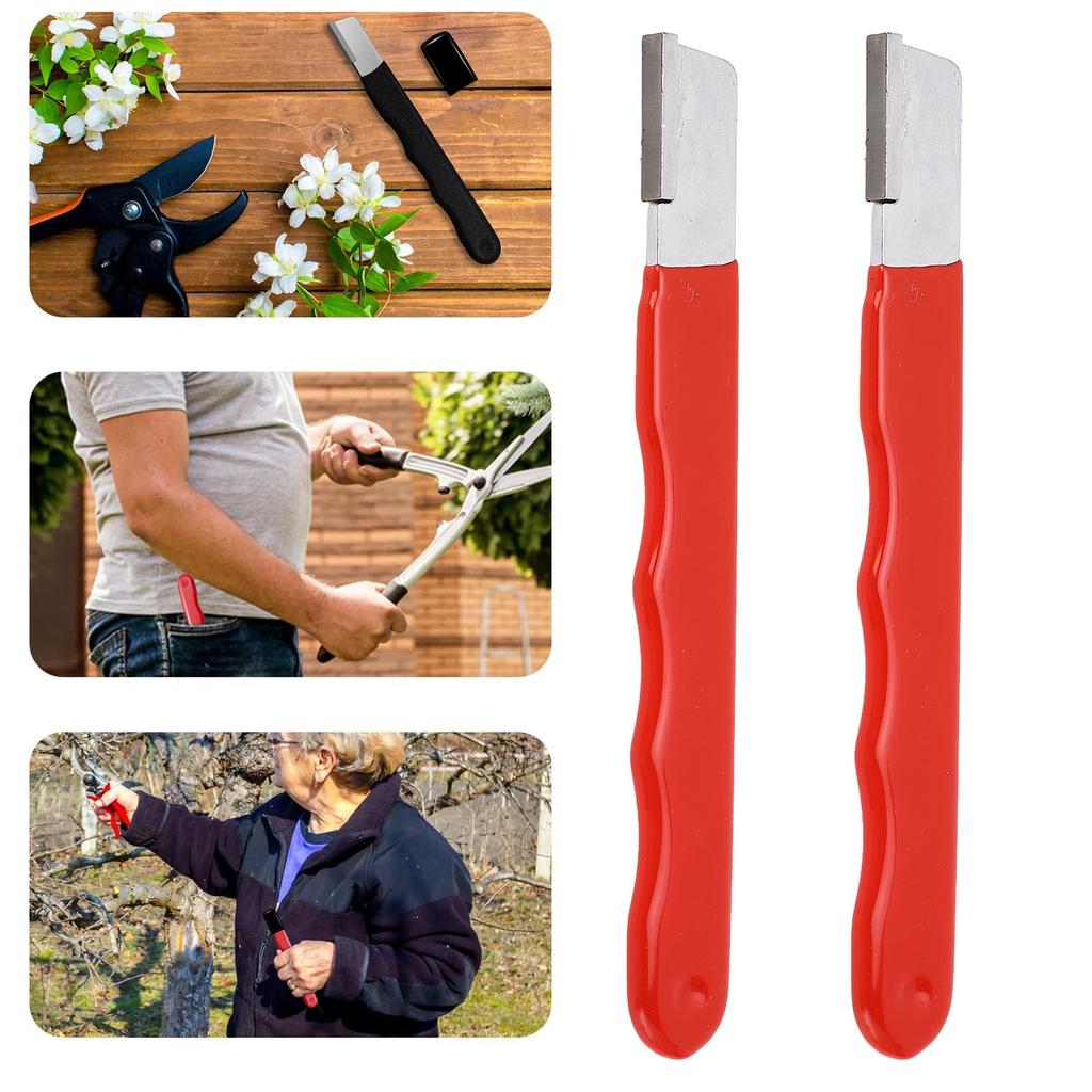 4Pcs Garden Tool Sharpener Mini Portable Cutter for Gardening Pruner Hedge Shears Scissors