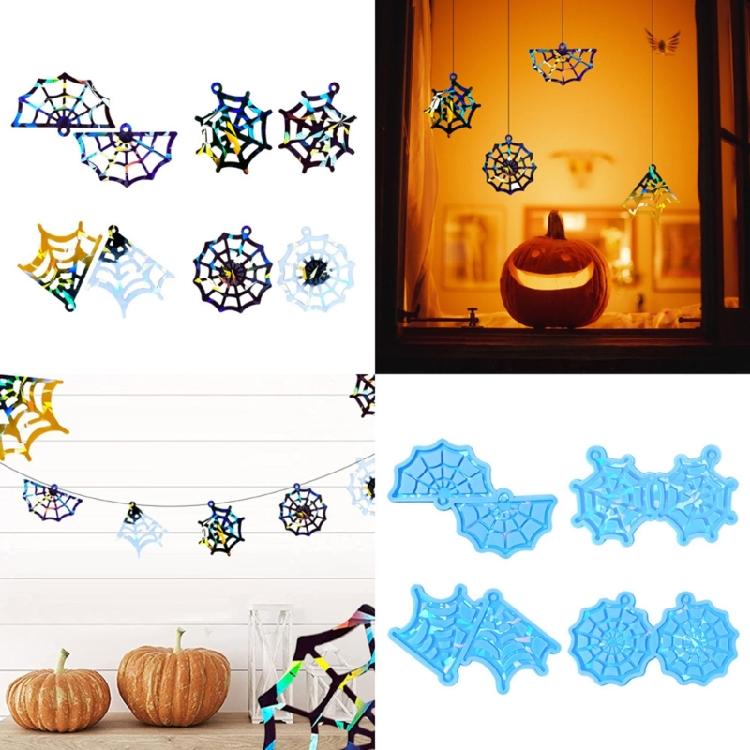Spiderweb Silicone Molds Holographic Mold Keyring Earring Pendant Making Tool
