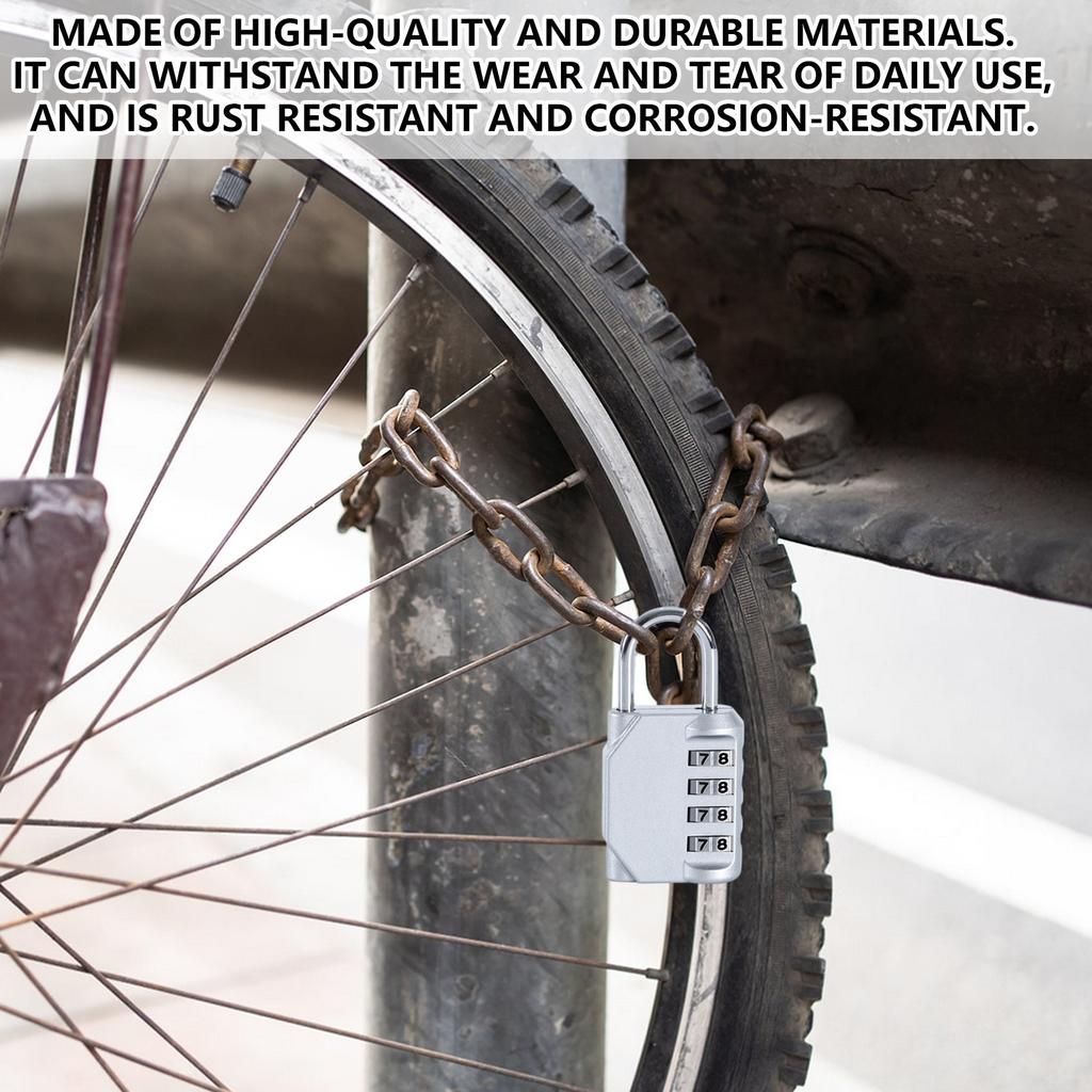 Dormitory Small 4-digit Password Padlock Dormitory Warehouse Gate Rental Room Password Lock Luggage Cow Head Padlock
