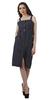 Bimba Button Down Dress For Women Chambray Pinafore Dress  Knee Length Short