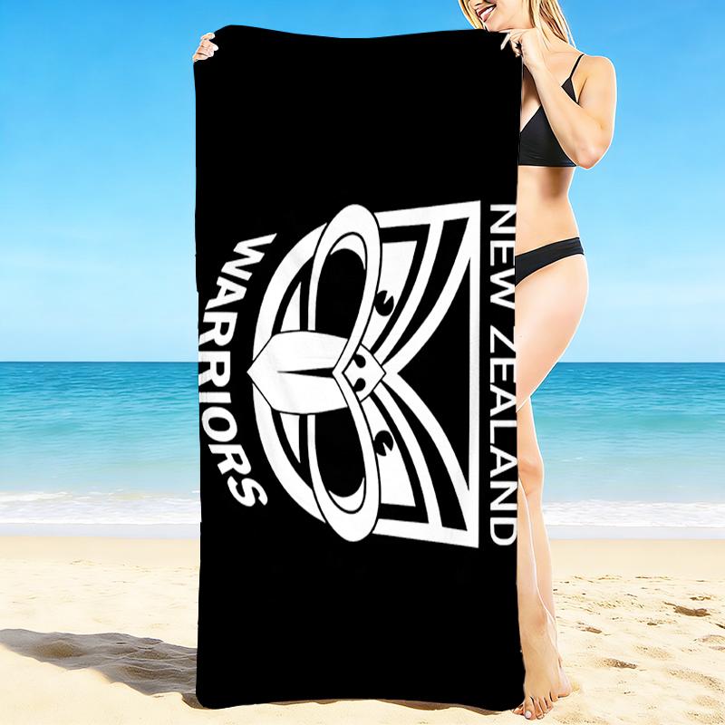 1Pc Warriors New Zealand Beach Towel, Quick Dry, Multi-Use for Beach Pool Gym Yoga Home Travel, Christmas, Halloween, Xmas Gift M928734