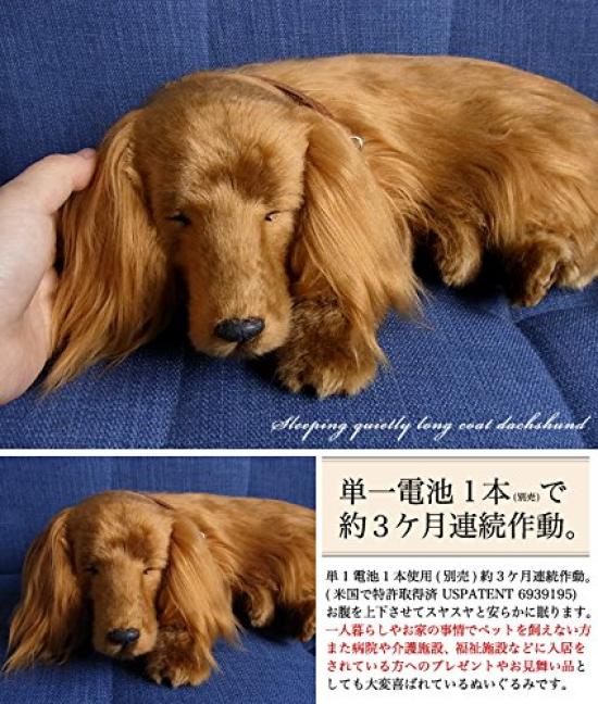 Ninian and Kino Perfect Pet Dachshund Long Plush Lifelike Dog Stuffed Animal (Large) (Red) Dog, Realistic, Dachshund, Animal, Soothing, Moving,