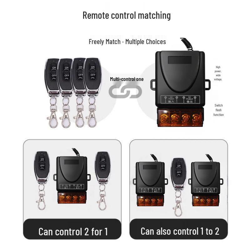 12V-48V Wireless Remote Control Switch for Vehicle Water Pump Modification