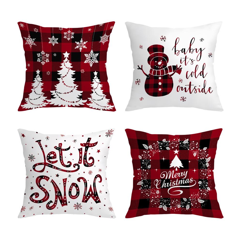 New Christmas Pillowcases for Living Room and Bedroom Printed Decoration Nordic New Throw Pillowcases