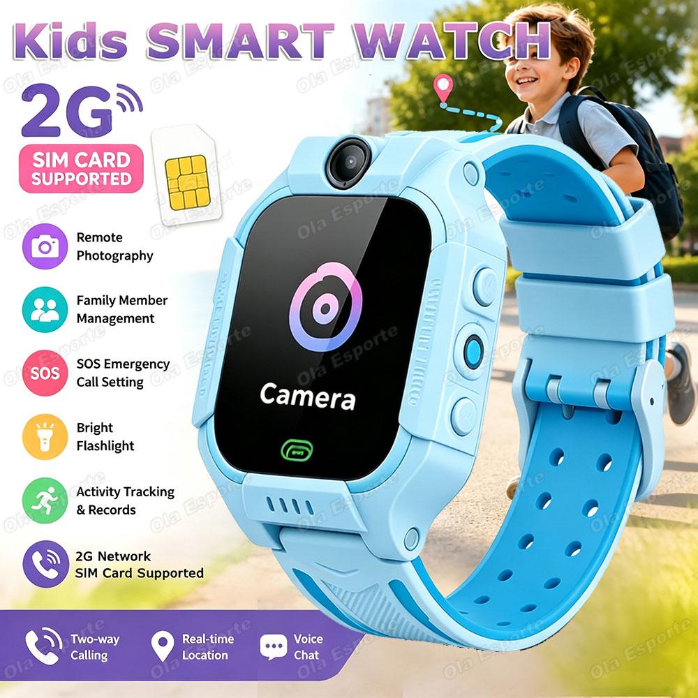 2027 New 2G/5G Kids Smart Watch GPS Location Calls SOS Camera Waterproof Child Watch for Boys Girls Present Gift Ht30 2