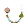 DIY Baby Personalized Name Leaf Pacifier Clips Holder Chain Teething Toys Gifts Wooden Ring Anti-drop Chains Babies