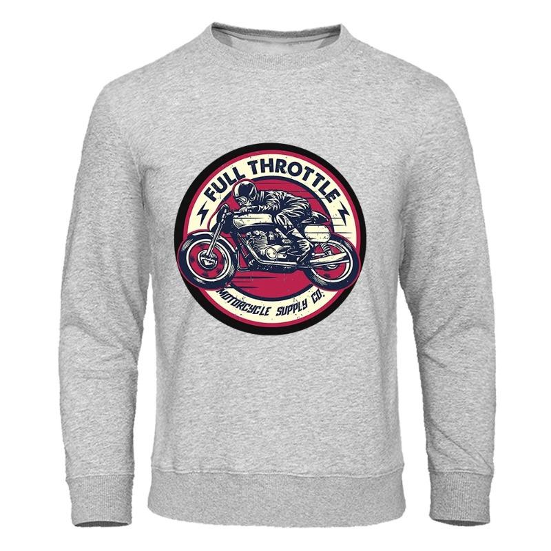 Plný plyn Motocykl Lokomotiva Kultura Pánská Módní Mikina s Kapucí Ležérní Mikiny Fleece Teplá Podzimní Ležérní Sportovní Oblečení Pulovry a Dlouhý Rukáv Pánské