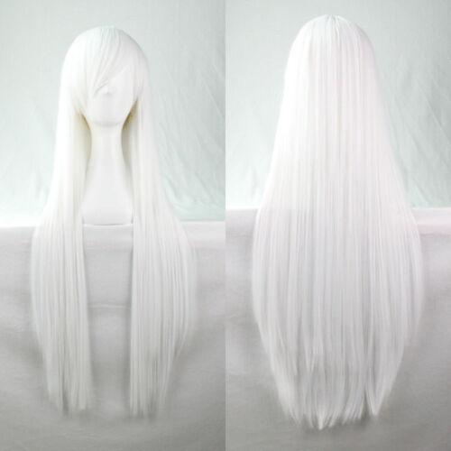 Women 80cm Long Straight Wigs Fashion Cosplay Costume Anime Hair Party Full Wigs