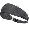 Workout Headbands for Women Men Absorbs Sweat Quickly Stretchable Soft Comfortable Elastic Wide Headbands Gray
