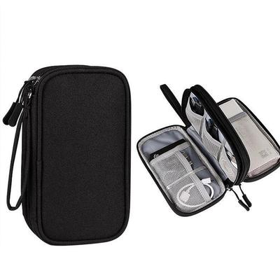 Organizador de Viagem Portátil para Power Banks, Cabos, Carregadores e Fones de Ouvido.