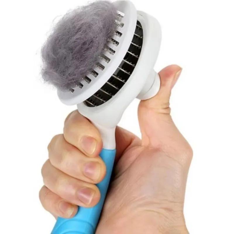 Pet Hair Brush Pet Cat Grooming Brush Hair Removal Brush Dog and Cat Grooming Tool Cleaning Scraper Dog and Cat Grooming Brush