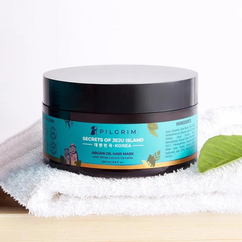 Pilgrim Argan Oil Hair Mask with Lotus & Camellia Dry And Frizzy Hair 200ml