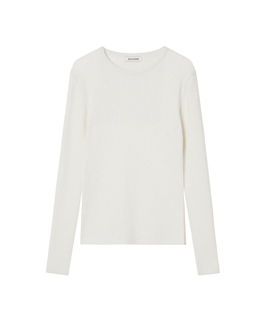 KEI CURRENT Rib Sweater_Ivory