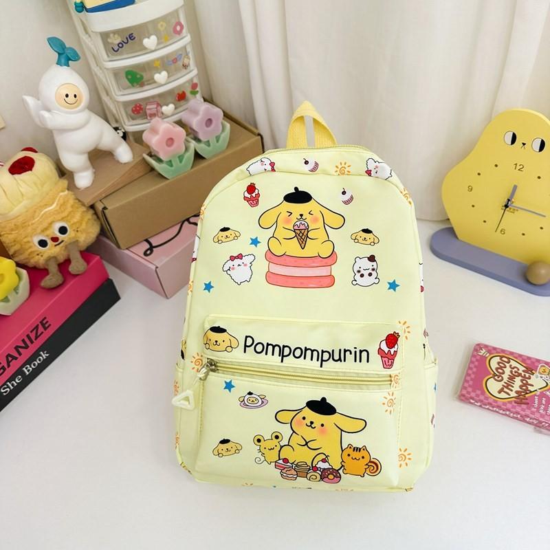 Hello Kitty Kuromi Cinnamoroll My Melody Printed Children Backpack For Daily Use