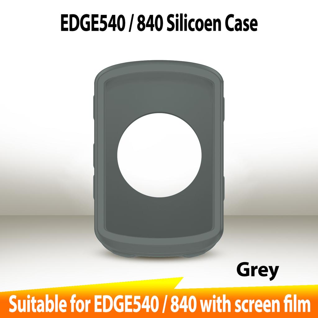 Garmin EDGE 540 840 Case GPS Bike Computer Silicone Cover Rubber Odometer Protective Case + HD Film (For Garmin EDGE540 840) 1