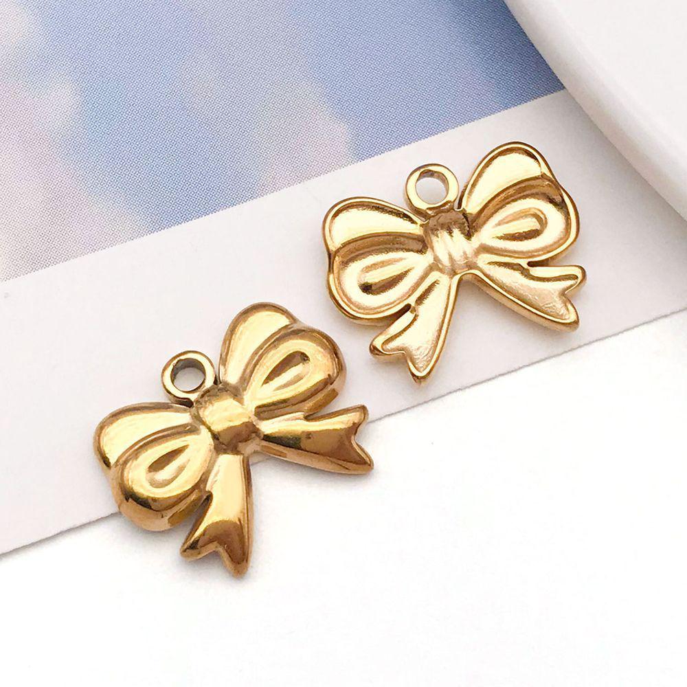 Stainless Steel Bow Pendant Charm for DIY Jewelry Bracelet/Necklace