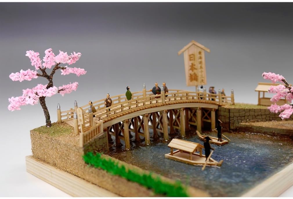 Woody Joe Stations of the Wooden Model Assembly Kit Fifty-three Tokaido Nihonbashi, (Diorama)