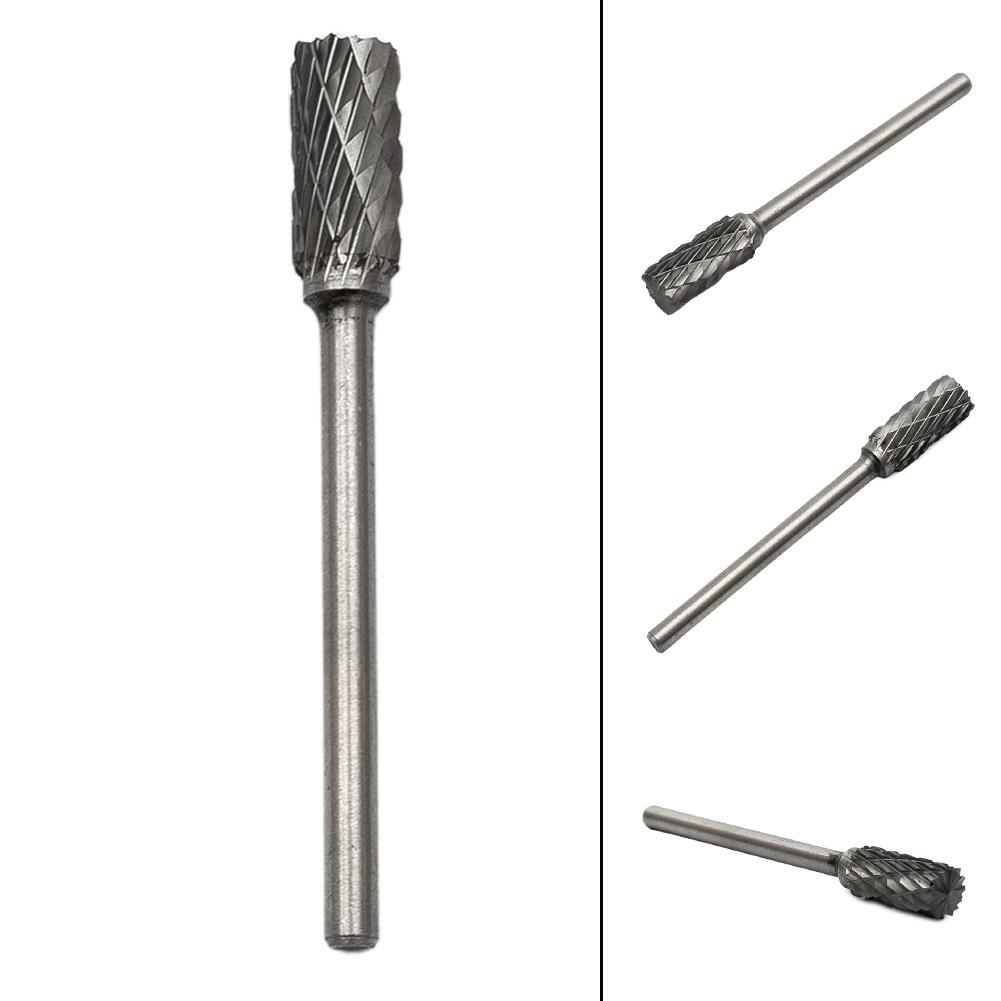 3x6mm Carbide Burrs Rotary Drill Die Grinder Carving Bit Double Cut Metal Grinding Abrasive Tools