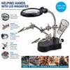 LED Light Magnifying Glass 3.5X 12X Desktop Magnifier  Electronic Soldering Work