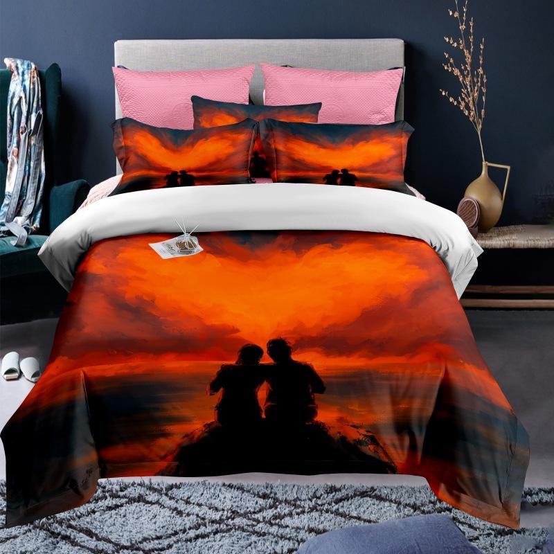 Valentine's Day Custom Name Love Heart 3D Duvet Cover Bedding Set Comforter Linen Pillowcases Wedding Decor Twin King Queen