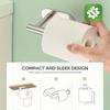 No Drill Stainless Steel Toilet Paper Holder Strong Adhesive Wall Mount Rustproof Bathroom Tissue Roll Dispenser Space Saving