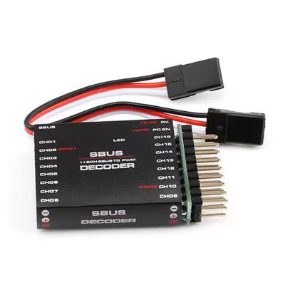 Conversores de Sinal Sbus para PWM/PPM/DECODIFICADOR de 16 Canais Substituição Compatível Para Transmissor Receptor de Sinal Futaba Para Frsky X8R