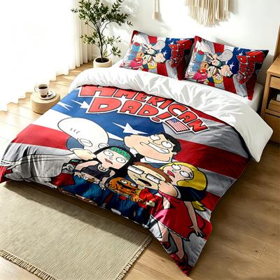 Family Guy 3pc Duvet Cover Set Simple Modern Bedding Set Wrinkle Resistant Soft Fabric All Season Use a Perfect Gift