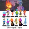 Figuras Crazy Element City de 6-9cm Com Base Pacote de 8 Brinquedos de PVC Sortidos Para Crianças 4-6)