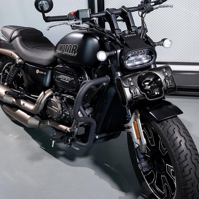 Motorbike Tool Bag Front Fork Handlebar Bag Storage Pouch Universal Front Bag Motorcycle Front Bag Vintage Saddlebag