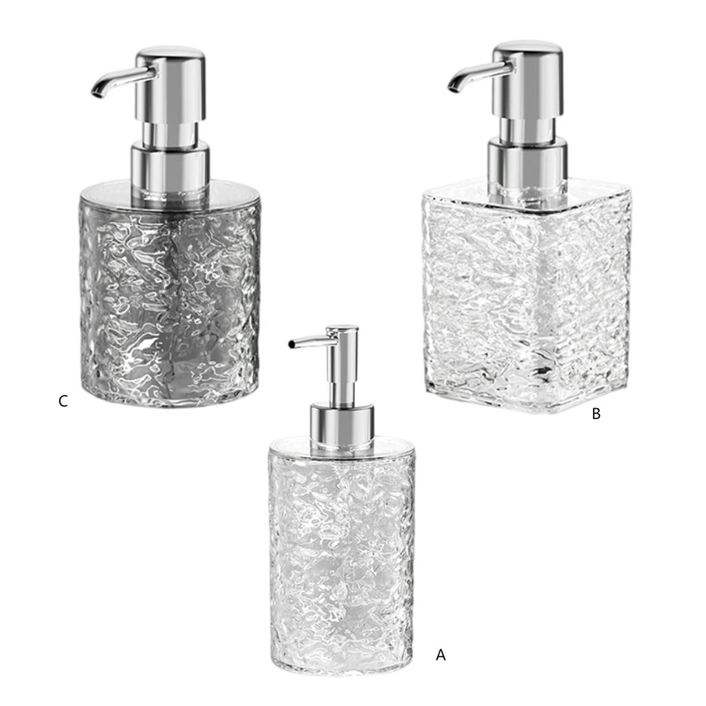 Transparent Hand Soap Press Pump Bottle Liquid Refillable Empty Dispenser Container for Home Office and Fitness Use