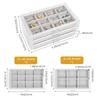 ProCase Jewelry Transparent Jewelry Jewelry Accessory Small Item Gift Box, 3-Tier, Acrylic, Drawer, Storage, Women's/Girls' Box, Case, Organizer,