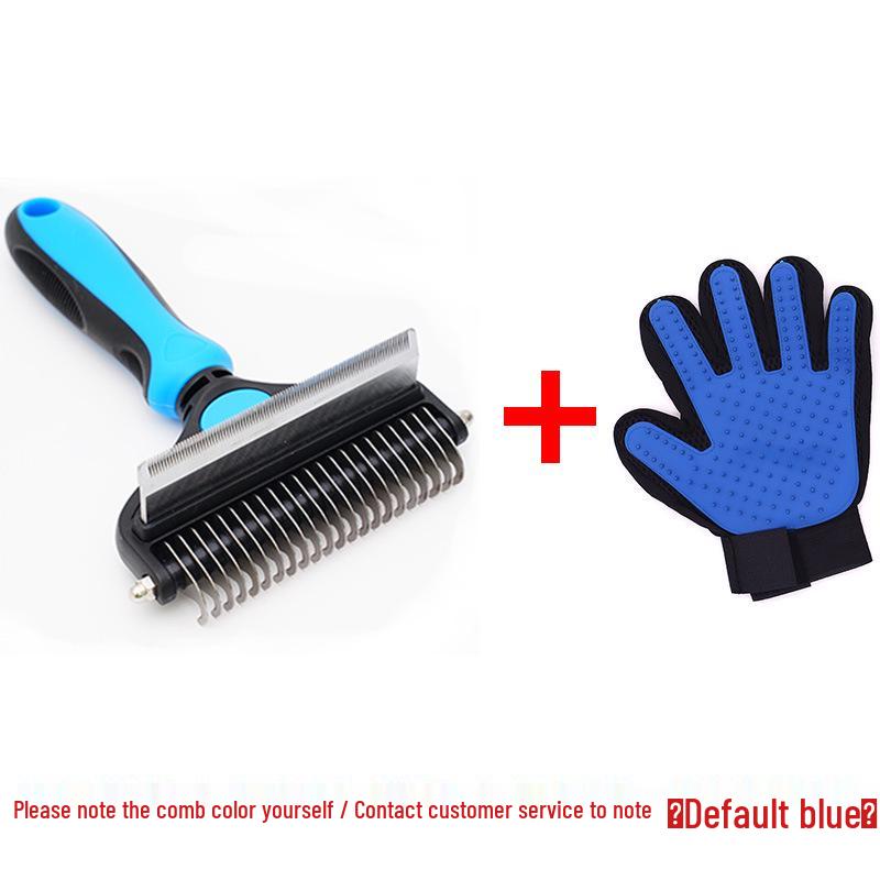Dual-Headed Dog De-Shedding & Detangling Comb Tool