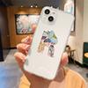 Fashion Letter Flowers Art Luxury Transparent Soft Phone Case For iPhone 15 14 13 12 11 Pro Max XS X XR 7 8 Plus Cover Fundas