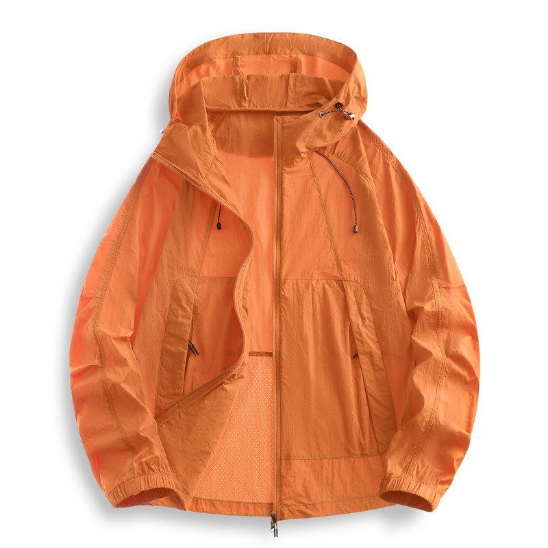 Upf100 Ice Silk Sun Protection Clothing for Men and Women, Outdoor Anti-Uv Summer Lightweight Sun Protection Clothing Hooded Jacket