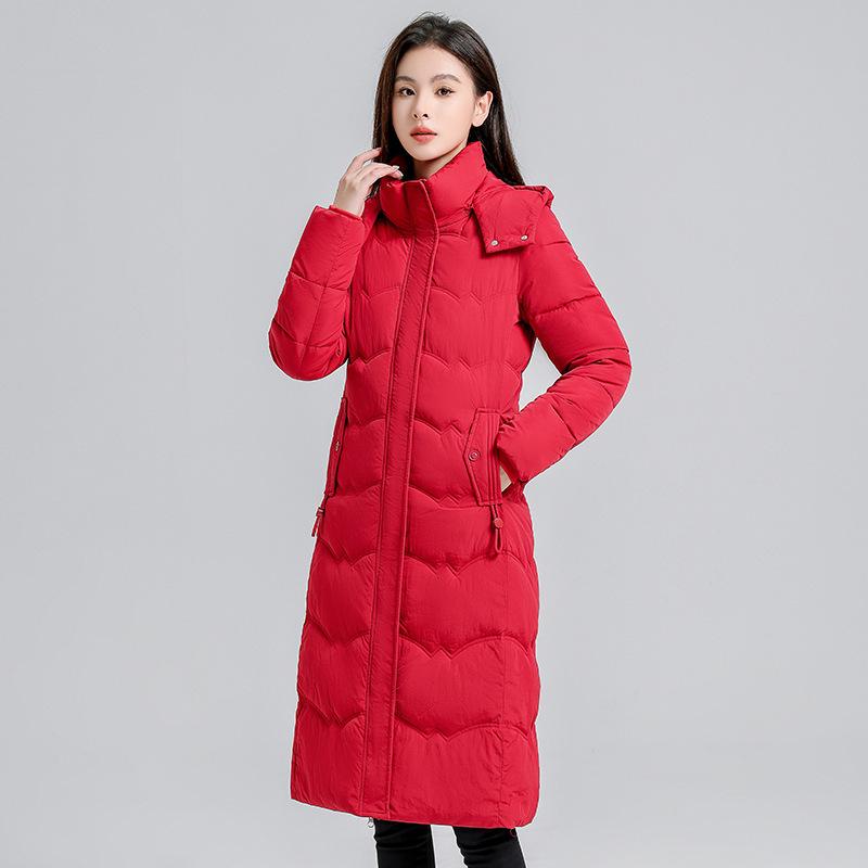 

Зимняя Новая Удлиненная Хлопковая Куртка с Капюшоном Женская Модная Хлопковая Куртка Пальто. XXXL