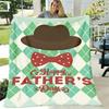 Happy Father's Day Inspired Themed Printed Flannel Blanket Soft and Warm Nap Blanket, Suitable for All Seasons, Perfect Gift for Sofa, Office, Bed, Ca