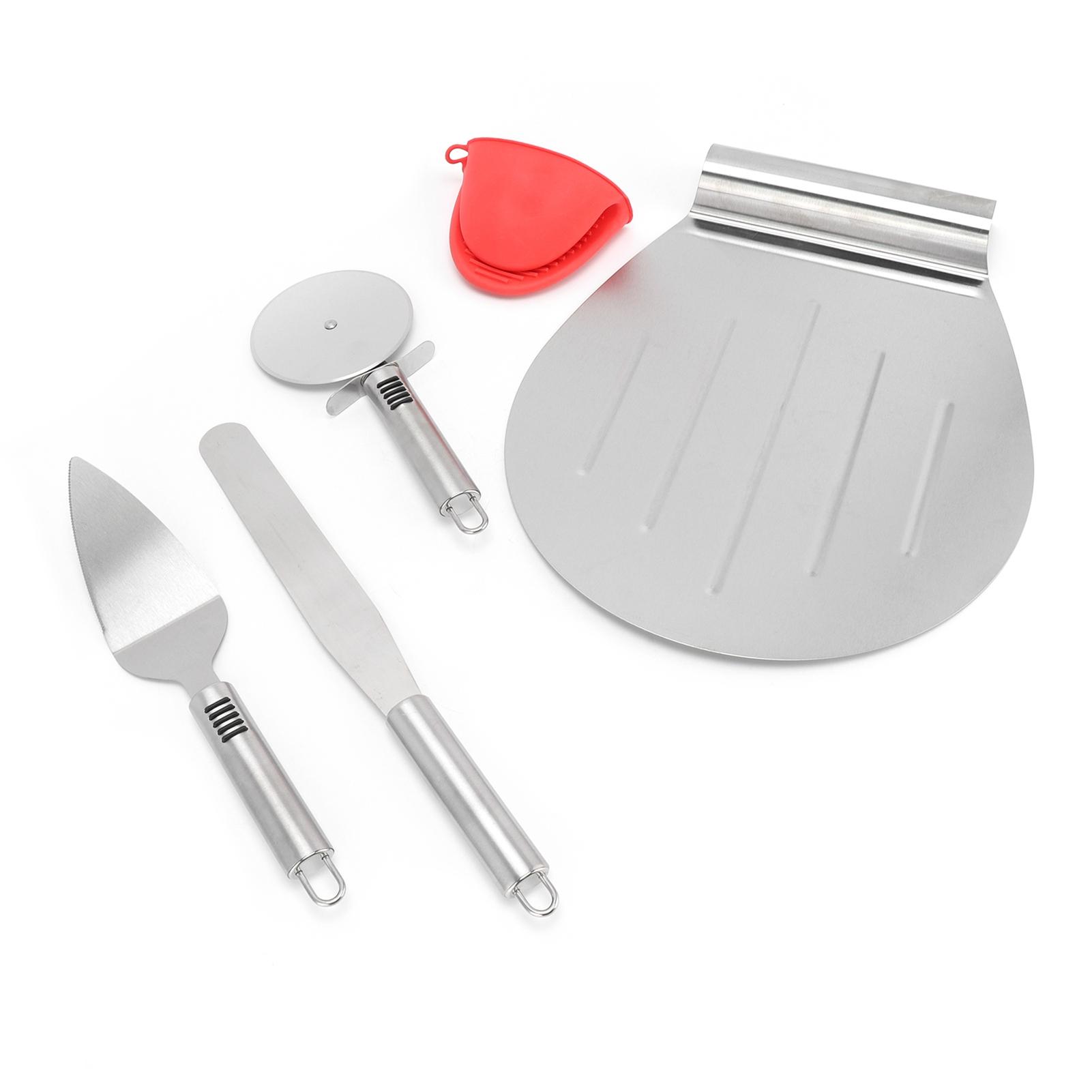 Pizza Spatula 5PCS Stainless Steel Blade Polishing Process Pizza Shovel Pizza CuttingTool