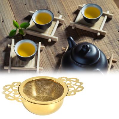 Tea Infuser Anti-rust Convenient 304 Stainless Steel Double Winged Handles Loose Leaf Tea Strainers for Home