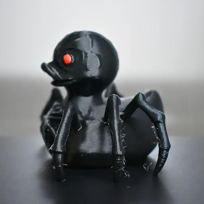 3D Printed Spider-Duck Hybrid Ornament Creepy Crawling Animal Figure Halloween Party Desktop Decoration for Scary Pranks