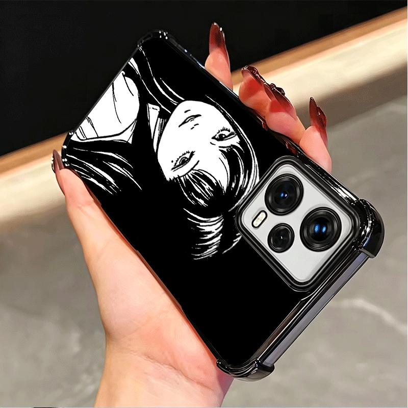 Japanese Horror Anime Plating Phone Case For Xiaomi Poco X5 X6 X7 X8 Pro Max F8 Ultra F7 M8 M7 M5S Redmi 15C 15 14C 13C 13 X3 12