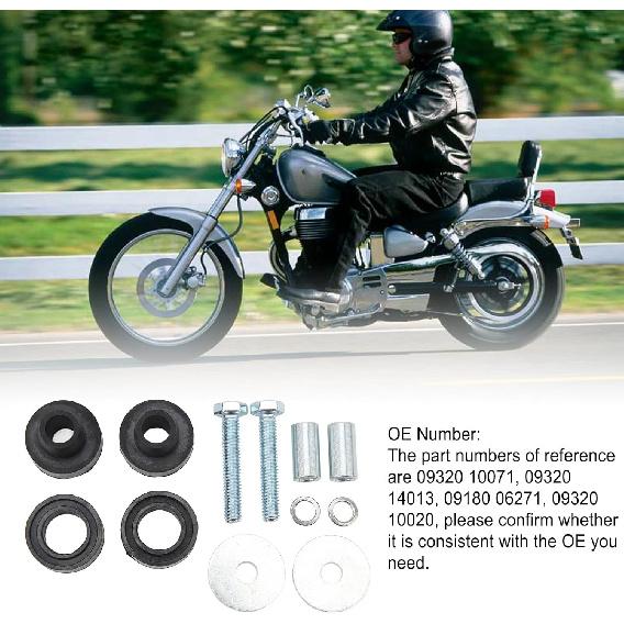 Motorcycle Gas Rubber Mounting Kit, Gas Fuel Mounting Rubber Cushion Kit Compatible with Gs1150 Gs1100 Gs850 Vs800 Gs750 OE: 09320-10071