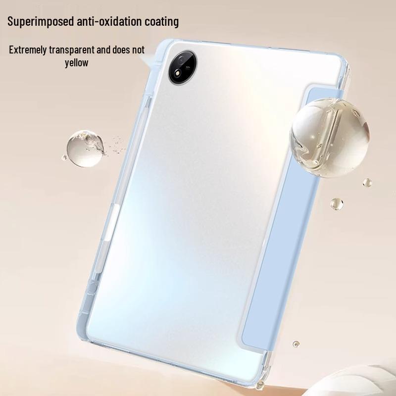 Honor Tablet 10 Magnetic Tri-fold Case with Pen Slot, Transparent Frosted Soft Shell