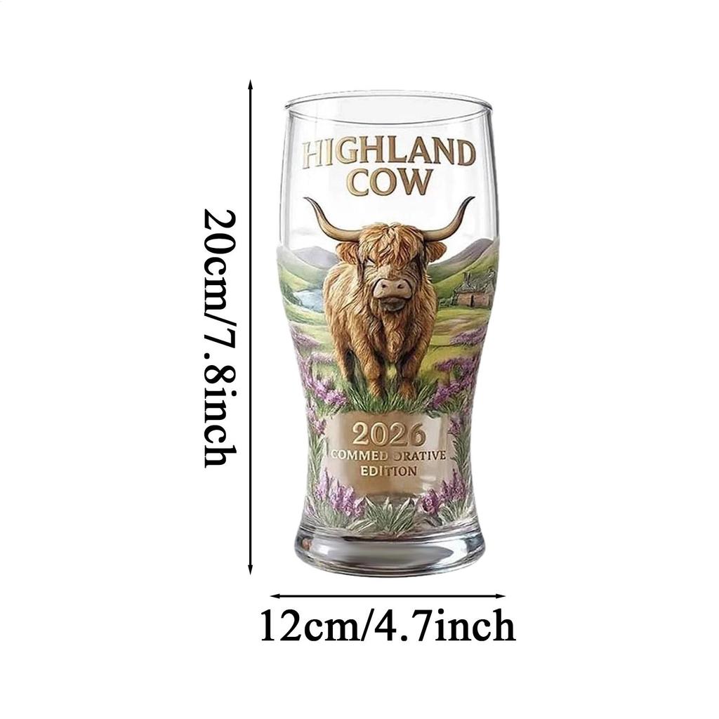 Bicchiere da Birra Vintage Mucca Tema Scozia Commemorativo Collezionabile Bicchieri da Collezione Per Uomini Donne Bar di Casa Riunione Tavolo da Pranzo