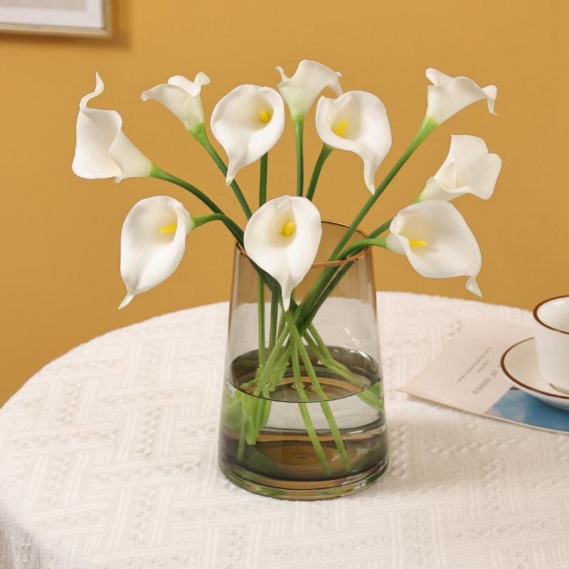 3/5 Stück Calla Lilie Künstliche Blumenstrauß 40CM Kunstblumen für Haus Zimmer Dekoration Garten Hochzeit Dekoration DIY Vase Schmuck