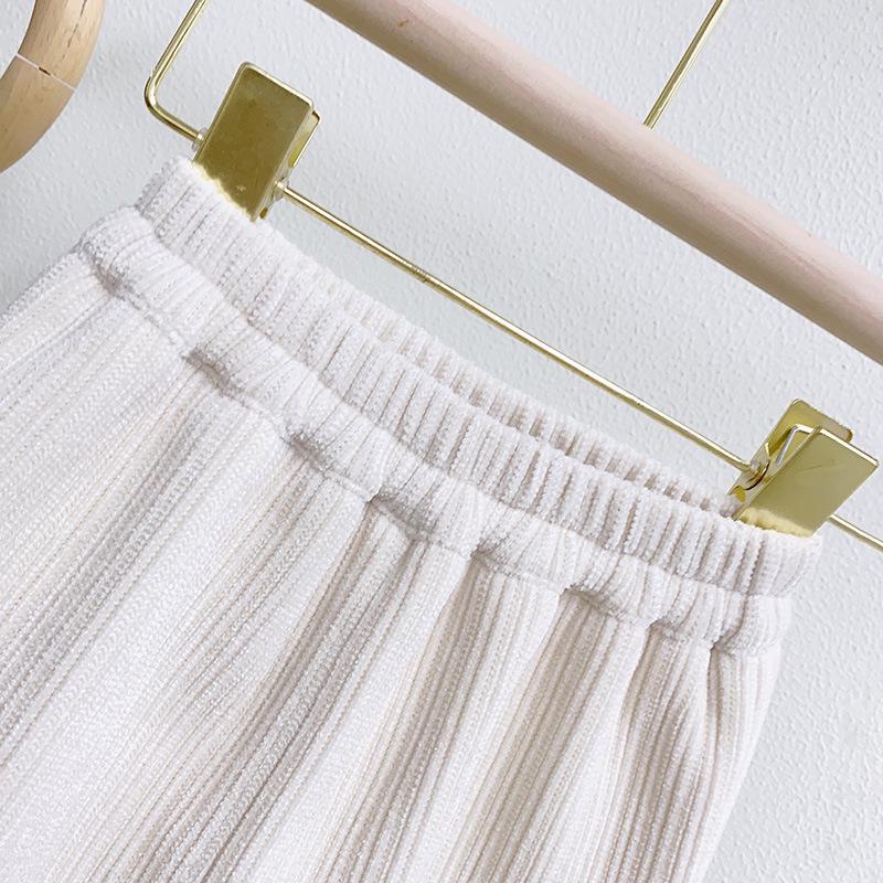 Very Fishy Girls' Winter Ribbed Wide-Leg Trousers (WE592): Thickened for Warmth