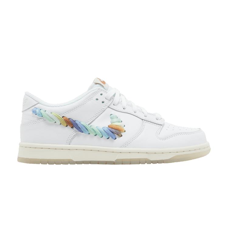 

Nike Dunk Low SE Rainbow Lace Swoosh White (GS) 35.5
