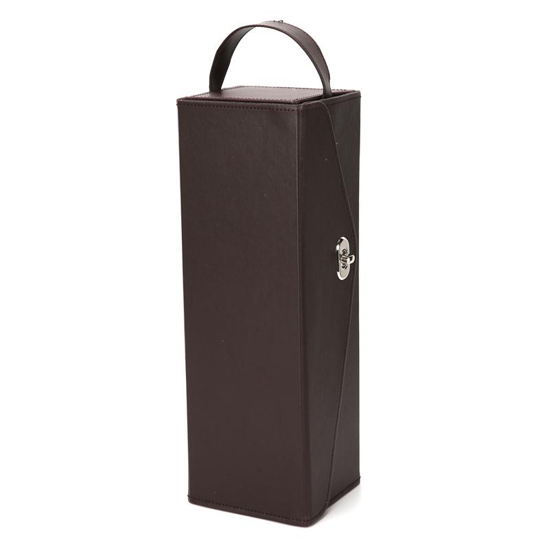Portable Red Wine Packaging Gift Box New Year Wedding Christmas Party Decor Foldable Leather Red Wine Storage Case Accessory