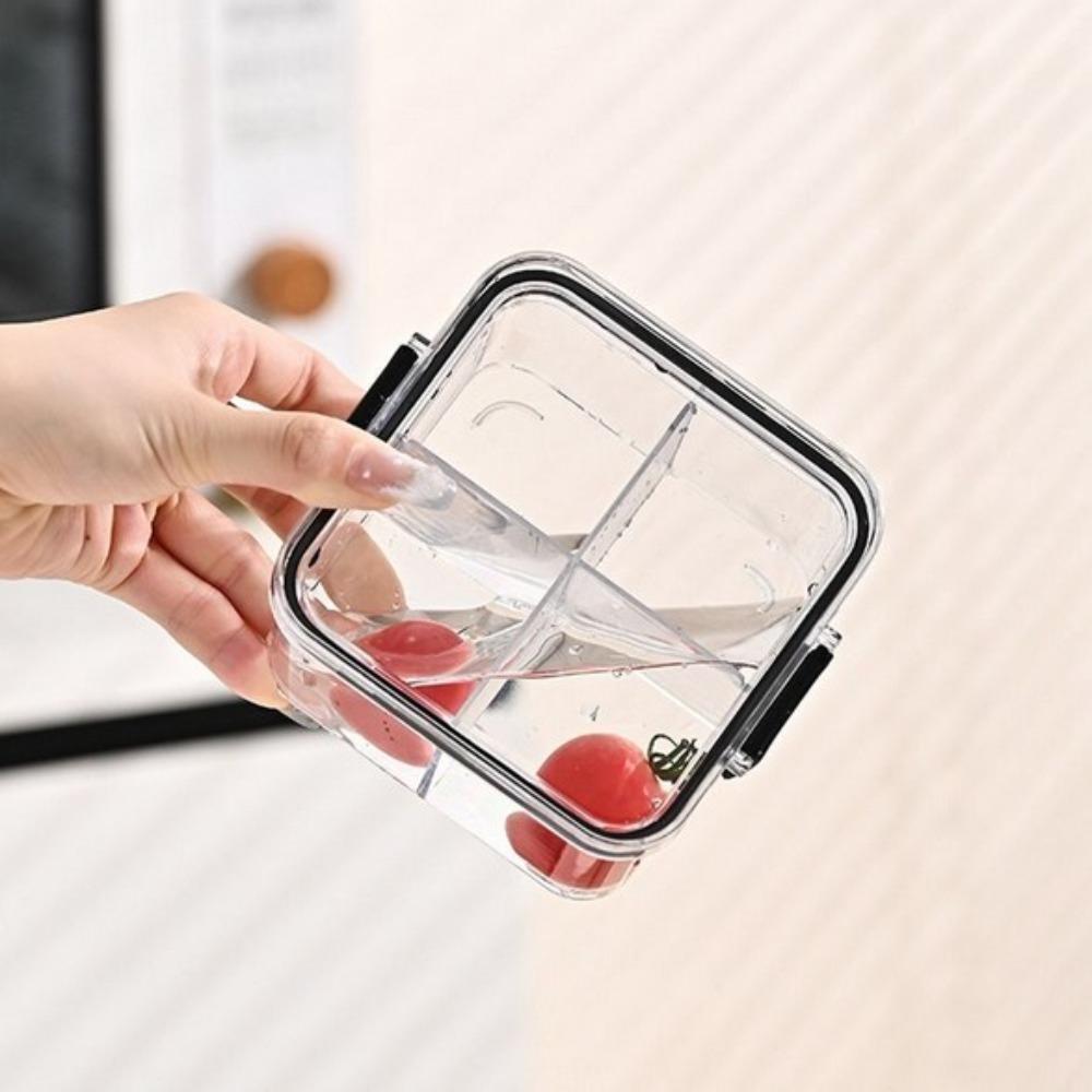 

Sealing and Moisture-proof Square Food Containers 4 Grids Storage Tank Drawer Storage Tank